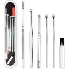 Uravas Store 6 Parça Paslanmaz Çelik Kulak Balmumu Toplayıcı Çıkarıcı Temizleyici Bakımı Çubuk Set
