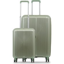 GROUND Sirius 2'li Valiz Seti Büyük-Kabin(Küçük) Mint Yeşili - 10728