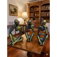 Sessizlik Üçlüsü – Modern Minimalist Düşünen Obje Seti