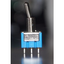 CHESTER Mini Toggle Switch On-Off-On 3 Pin 6A 125VAC Mavi Anahtar MTS-103