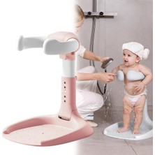 Sunup SN-29260 Pembe Bebek Banyo Yardımcısı - Boy Ayarlı ve Ayaklı Yıkama Standı