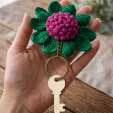 Uretti - Tuğba 9352 3023 El Örgüsü Mevsim Çiçekleri Anahtarlık