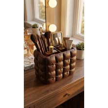 3D Meshing Estetik Kapıtone Fiyonklu Makyaj Organizer