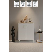 Karen Banyo Çok Amaçlı Dolap 2 Kapaklı  Banyo, Mutfak, Kiler,  Beyaz