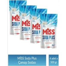 Koruma Soda Miss Plus Optik Etkili El ve Matik Çamaşır Sodası 500 gr 4 Adet