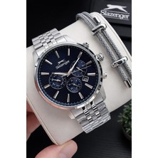 Slazenger Italyan Tasarım Bileklik Hediyeli 2 Yıl Garantili 10 Atm Çelik Erkek Kol Saat ESL1812.E.13