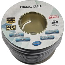 CHESTER Rg6/u4 Anten Kablosu 100 Metre Coaxial Bakır Karışımlı Uydu Kablosu Full Hd 4K Ultra Hd Destekli