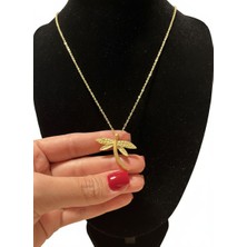 Vintage Takı Altın Kaplama Gold Minimalist Yusufçuk Kolye