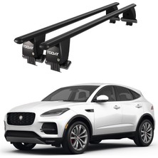 Today Auto Royal Jaguar E-Pace (X540) (2017 ve Sonrası) Uyumlu Siyah Ara Atkı Port Bagaj Tavan Barı