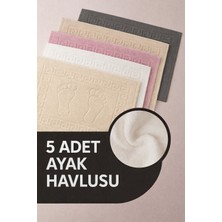 Isessia 5 Adet %100 Pamuk En Iyi Emici Ayak Havlusu : Konforlu Banyo Paspası 50X70CM Terra