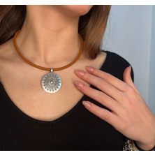 Vintage Takı Sarmal Spiral Gümüş Kaplama Silver Kolye