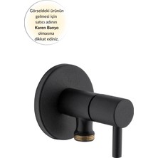 Karen Banyo Angle Valve Glayor Taharet Musluğu, Siyah, Cisa 48920