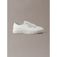 Calvin Klein Kadın Vulc Laceup Deri Sneaker