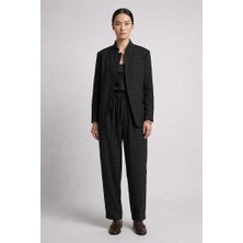Rosa By Belle Kadın Blazer Takım Kare Desenli Şalvar Pantolon ve Ceket