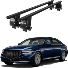 Today Auto Royal Genesis G90 (2016 ve Sonrası)Uyumlu Siyah Ara Atkı Port Bagaj Tavan Barı