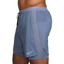 Nike Dri-Fıt Stride Mens Running Short Taytlı Reflektörlü Hybrid Erkek Koşu Antreman Şort Mavi