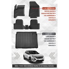 Sahler Peugeot 2008 Hybrıd 2025 ve Sonrası Uyumlu 4.5d Premium Havuzlu Oto Paspas ve Liner Alt Bagaj Havuzu