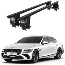 Today Auto Royal Genesis G80 (2017 ve Sonrası) Uyumlu Siyah Ara Atkı Port Bagaj Tavan Barı