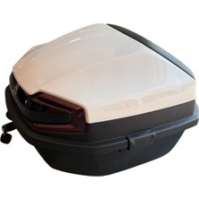 Giza Motor Motosiklet Çantası 33 Litre Metalik Kırık Beyaz(Krem)