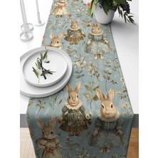 Bertille Home Ilkbahar Serisi 140X40 cm Dijital Baskılı Runner (Spring Easter Paskalya)