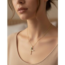 Vintage Takı Hüma Kuşu Gold Altın Rengi Kolye