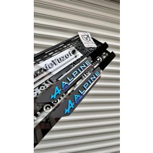 Yuzdeyuzoto 2ADET Alpıne (Mavi Yazı) Uyumlu Ortası Mat Pleksi Plakalık 'koku Hediyeli'