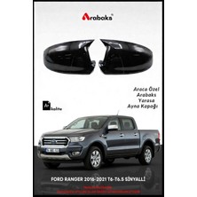 Arabaks Ford Ranger 2016-2021 T6-T6.5 Sinyalli Yarasa Ayna Kapağı 2'li Takım (Batman Tip, Dayanıklı Malzeme, Kolay Montaj)