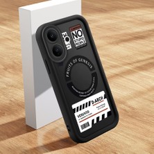 HONTINGA Vıvo V60 Lite ile Uyumlu Kılıfı Düşüme Önleyici Basitlik Anti Düşme Kamera Korumali Şirin Yaratıcı Siyah Desen Yumuşak Silikon Telefon Kılıfı Kadın ve Erkek Için Uygundur K2-0461