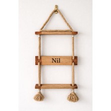 Bohem Tarz Halatlı Raf – Kişiye Özel Isimli