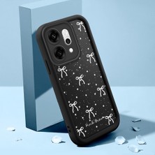 HONTINGA Oppo Reno 14 Pro 5g ile Uyumlu Kılıfı Düşüme Önleyici Basitlik Anti Düşme Kamera Korumali Şirin Püskül Siyah Desen Yumuşak Silikon Telefon Kılıfı Kadın ve Erkek Için Uygundur K2-0467