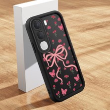 HONTINGA Vıvo Y31 5g ile Uyumlu Kılıfı Düşüme Önleyici Basitlik Anti Düşme Kamera Korumali Şirin Çiçek Siyah Desen Yumuşak Silikon Telefon Kılıfı Kadın ve Erkek Için Uygundur K2-0463