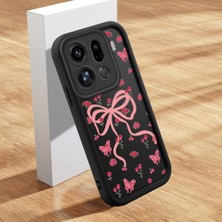 HONTINGA Oppo Find X9 Pro 5g ile Uyumlu Kılıfı Düşüme Önleyici Basitlik Anti Düşme Kamera Korumali Şirin Çiçek Siyah Desen Yumuşak Silikon Telefon Kılıfı Kadın ve Erkek Için Uygundur K2-0463