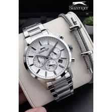 Slazenger Italyan Tasarım Bileklik Hediyeli 2 Yıl Garantili 10 Atm Çelik Erkek Kol Saat ESE.2511.01