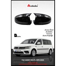 Arabaks Vw Caddy Mk3 Fl 2015-2020 Yarasa Ayna Kapağı 2'li Takım (Batman Tip, Dayanıklı Malzeme, Kolay Montaj)