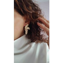 To Be Reborn Çelik Yaprak Model Küpe L Boy