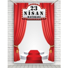 heptex 23 Nisan Hatırası Branda Afişi 100X150 Çok Renkli Eğlenceli Tasarım ile Parti Oyunları İçin