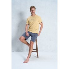 Over Sleep by Poleren Sıfır Yaka Erkek Şortlu Takım