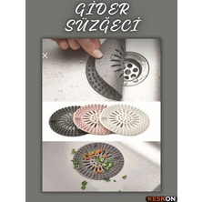 Keskon Silikon Lavabo Süzgeci – Banyo ve Mutfak Gider Kapatıcı, Çöp Tutucu ve Tıkanıklık Önleyici Süzgeç