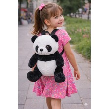 Bubiee Baby Kız Çocuk Sevimli Panda Figürlü Pelüş Sırt Çantası ( 45 cm )