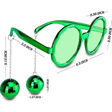 Bucuks Mey Ithalat® Disko Toplu Küpeli Parti Gözlüğü Yeşil Renk