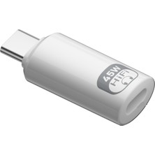 Livx Usb-C To Lightning 8pin Adaptör, Kulaklık Uyumlu 45W Hızlı Şarj, Ses + Şarj Destekli, USB 2.0 Veri Transferi Otgto