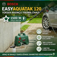 Bosch Easyaquatak 120 Oto ve Bahçe Yıkama Makinesi (120 Bar Basınç, 1500 Watt, Metal Pompa)
