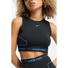 Nike Pro Training Combat Gear Dri Fit Tank Top Kadın Crop Body Spor Atlet Siyah