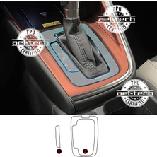 Ael-Tech Honda Hr-V Uyumlu Vites Etrafı Piano Black Tpu Koruyucu 2li Set 2021-2026