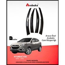 Arabaks Hyundai İX35 2010-2016 Cam Rüzgarlığı 4'lü Takım (Mugen Tip, Dayanıklı Malzeme, Kolay Montaj)