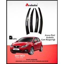 Arabaks Seat Ibiza 2009-2014 Cam Rüzgarlığı 4'lü Takım (Mugen Tip, Dayanıklı Malzeme, Kolay Montaj)