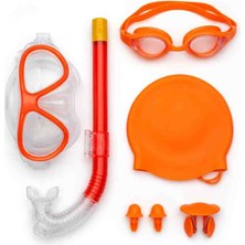 Admay 6’lı Şnorkel Dalış Seti – Şnorkel + Dalış Maskesi + Yüzme Gözlüğü + Bone + Kulak ve Burun Tıkacı