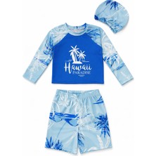 Beniizle Hawai Paradise Baskılı Erkek Çocuk Uzun Kollu Mayo