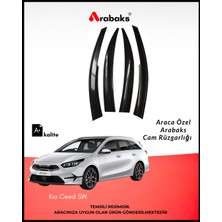 Arabaks Kıa Ceed Sw Cam Rüzgarlığı 4'lü Takım (Mugen Tip, Dayanıklı Malzeme, Kolay Montaj)