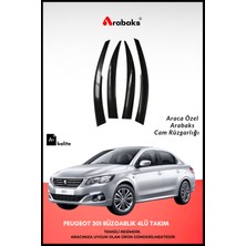 Arabaks Peugeot 301 Cam Rüzgarlığı 4'lü Takım Mugen Tip Dayanıklı Malzeme Kolay Montaj Uyumlu